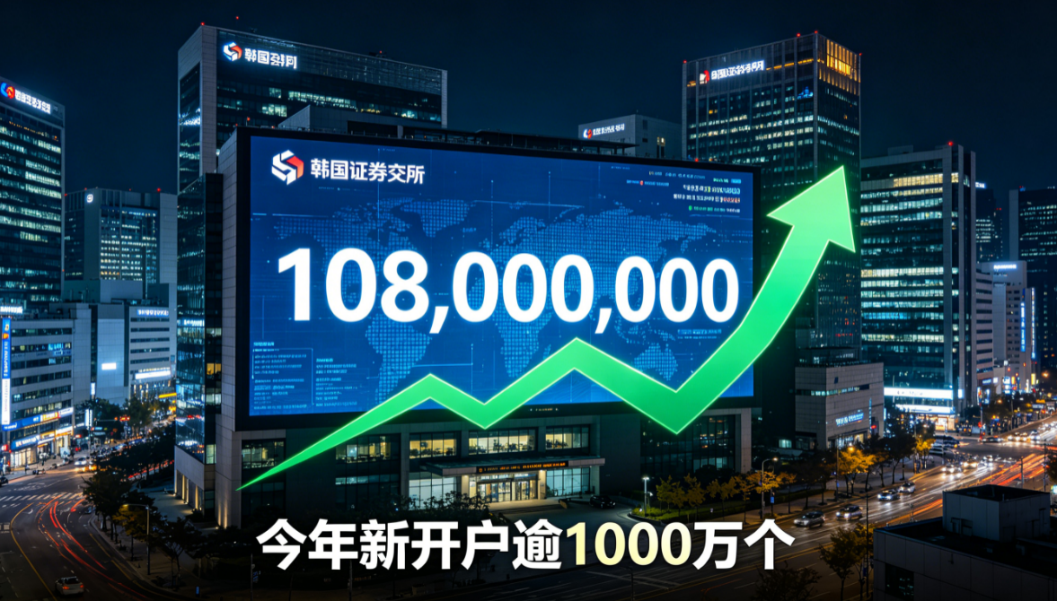 周四公布的数据显示，尽管市场出现一些波动，但受主要芯片制造商引领的牛市行情推动，韩国股票交易账户数量创下历史新高。