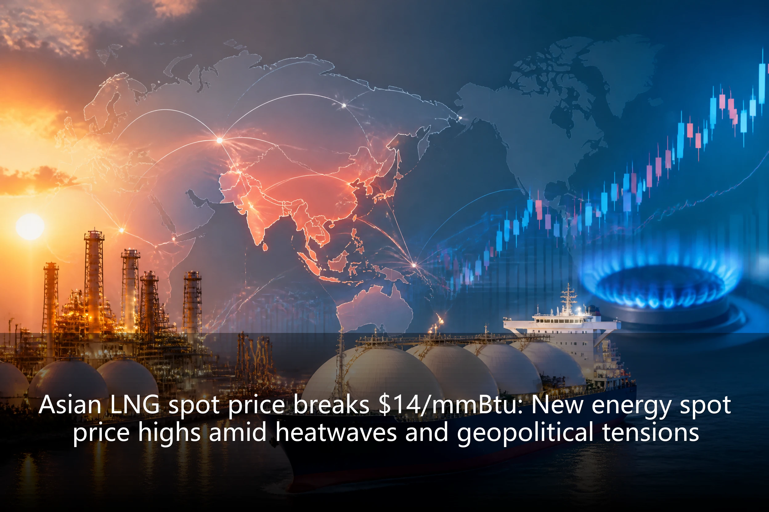 Asian LNG spot price breaks $14/mmBtu: New energy spot price highs amid heatwaves and geopolitical tensions