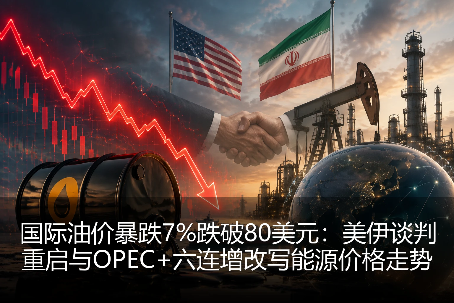 国际油价暴跌7%跌破80美元：美伊谈判重启与OPEC+六连增改写能源价格走势